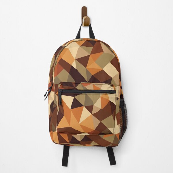 Item preview, A Low poly style camouflage Design with warm, rich tones like chocolate brown, caramel, and ochre designed and sold by HEMRO.