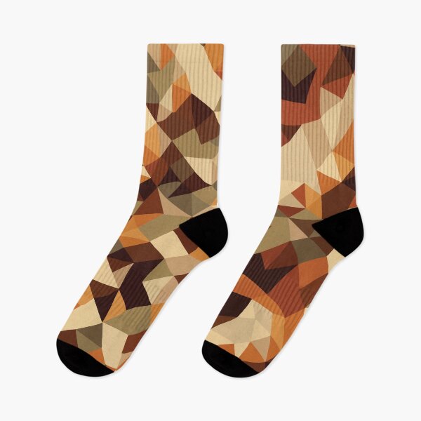 Item preview, A Low poly style camouflage Design with warm, rich tones like chocolate brown, caramel, and ochre  designed and sold by HEMRO.