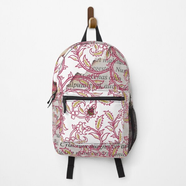 Artikelvorschau, Dunkelrosa Blumendruck aus altem Papier mit botanischem Motiv entworfen und verkauft von Tammy Marie Russell.