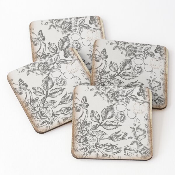 Artikelvorschau, Schwarzer floraler Botanischer Druck aus altem Papier entworfen und verkauft von Tammy Marie Russell.
