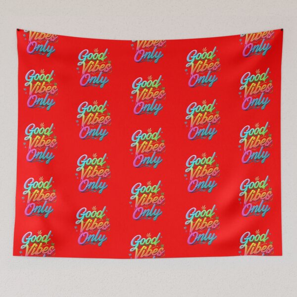 Item preview, Good Vibes Only - Colorful Design - Red designed and sold by JLEmporium.