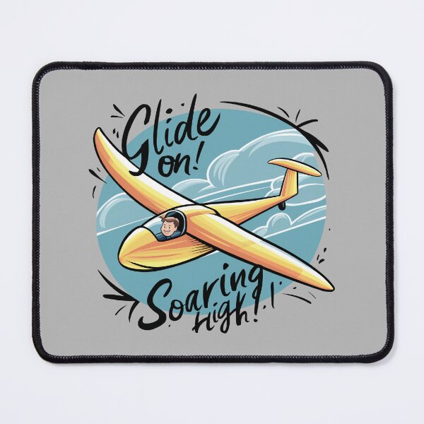 Item preview, Glide On Soaring High! Glider Plane Pilot Sailplane Biplane aerial floating soaring designed and sold by These_Prints.