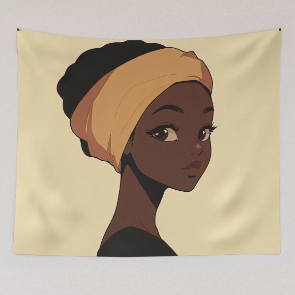 Item preview, Cameroonian woman | Anime style designed and sold by ComicsFactory.