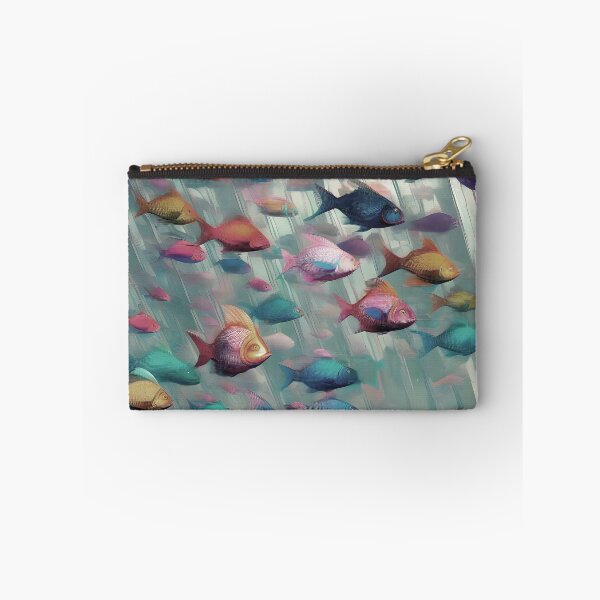 Item preview, Abstract Fish in Underwater Waterfall - Subtle Desaturated Vintage Colors designed and sold by Beachy.