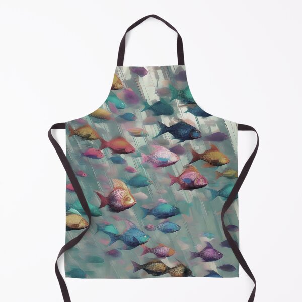 Item preview, Abstract Fish in Underwater Waterfall - Subtle Desaturated Vintage Colors designed and sold by Beachy.
