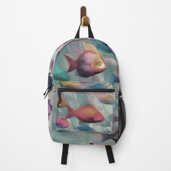Item preview, Abstract Fish in Underwater Waterfall - Subtle Desaturated Vintage Colors designed and sold by Beachy.