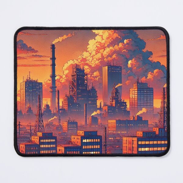 Item preview,  Industrial Cityscape Sunset designed and sold by Singularitiness.