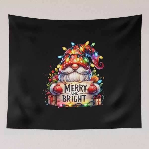 Item preview, Merry and Bright Christmas Gnome – Festive Holiday Design for T-Shirts, Mugs, Stickers & More designed and sold by artedigital99.