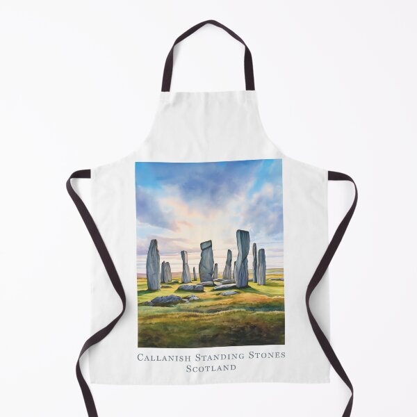 Item preview, Mystical Callanish Stone Circles - Vintage Scotland travel poster in retro style in watercolors designed and sold by pod24.