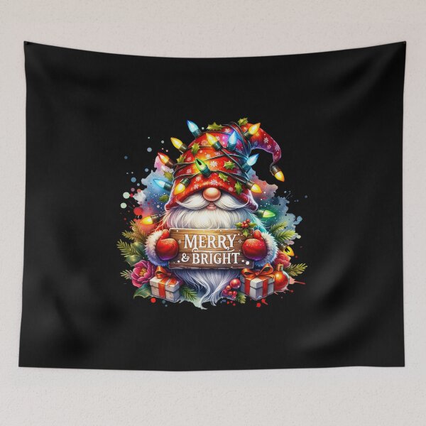 Item preview, Merry and Bright Christmas Gnome – Festive Holiday Design for T-Shirts, Mugs, Stickers & More designed and sold by artedigital99.