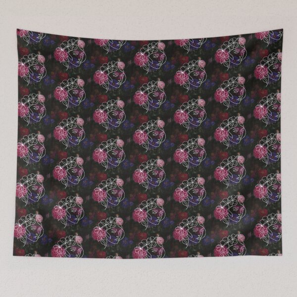 Item preview, Flower Goddess and China Aster Dark Botanical designed and sold by WildWoodlandWitch.