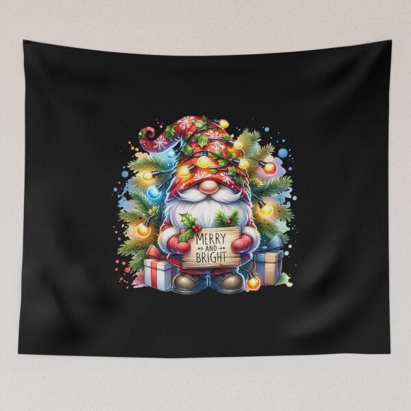 Item preview, 2024 Merry and Bright Christmas Gnome – Festive Holiday Design for T-Shirts, Mugs, Stickers & More designed and sold by artedigital99.