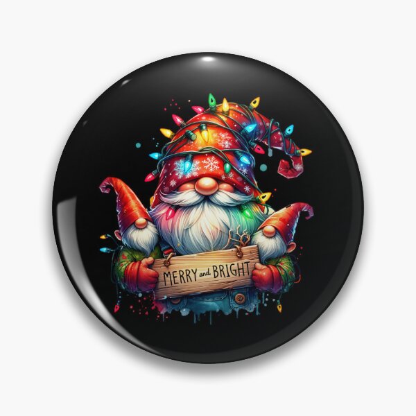 Item preview, Merry and Bright Christmas Santa Gnome – Festive Holiday Design for T-Shirts, Mugs, Stickers & More designed and sold by artedigital99.