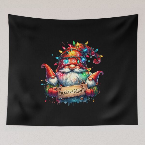 Item preview, Merry and Bright Christmas Santa Gnome – Festive Holiday Design for T-Shirts, Mugs, Stickers & More designed and sold by artedigital99.