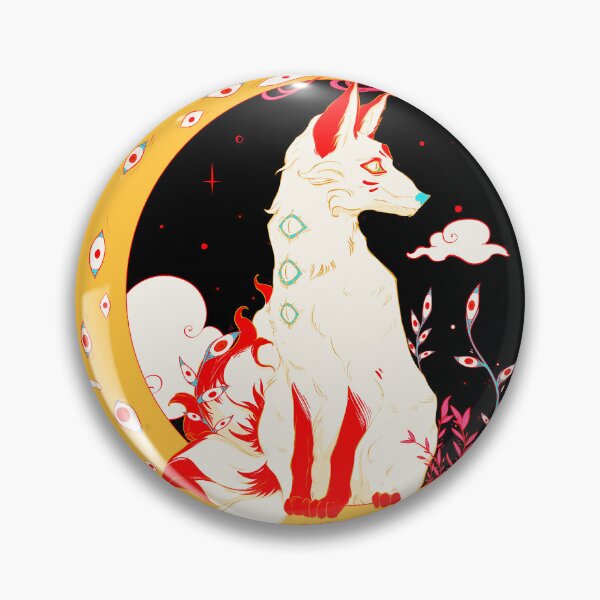 Item preview, Kitsune Fox, Japanese Mythology, Japanese Style Art With Cherry Blossom designed and sold by cellsdividing.