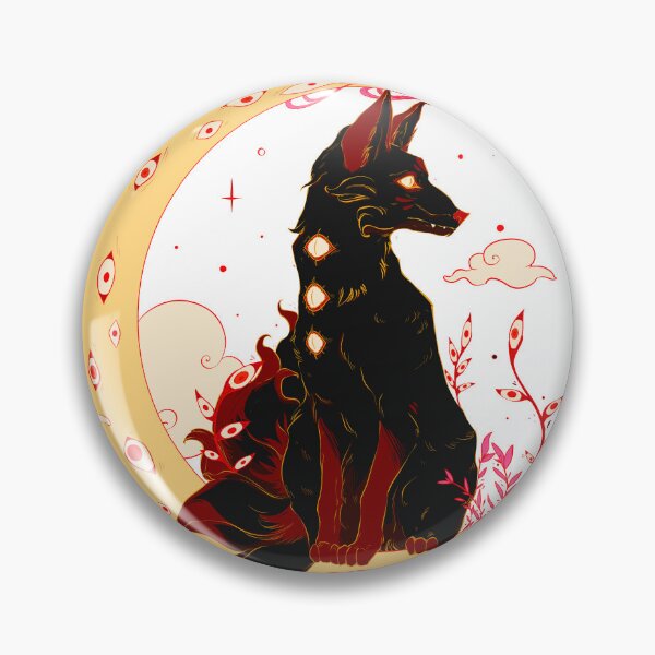 Item preview, Copy of Kitsune Fox, Japanese Mythology, Japanese Style Art With Cherry Blossom designed and sold by cellsdividing.