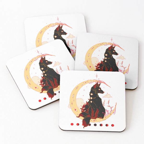 Item preview, Copy of Kitsune Fox, Japanese Mythology, Japanese Style Art With Cherry Blossom designed and sold by cellsdividing.