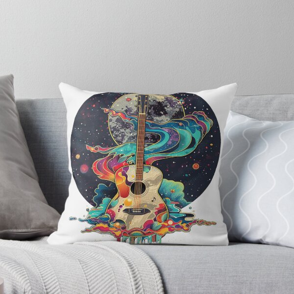Artikelvorschau, Farbenfrohes Gemälde einer surrealistischen Vision einer Gitarre entworfen und verkauft von WBoss11.