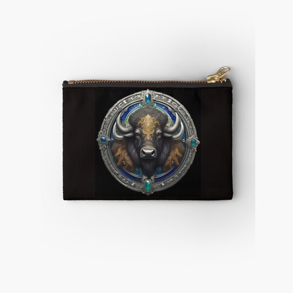 Item preview, Custom Classic Emerald Cobalt Buffalo Circle Shield designed and sold by Way Way Cool.