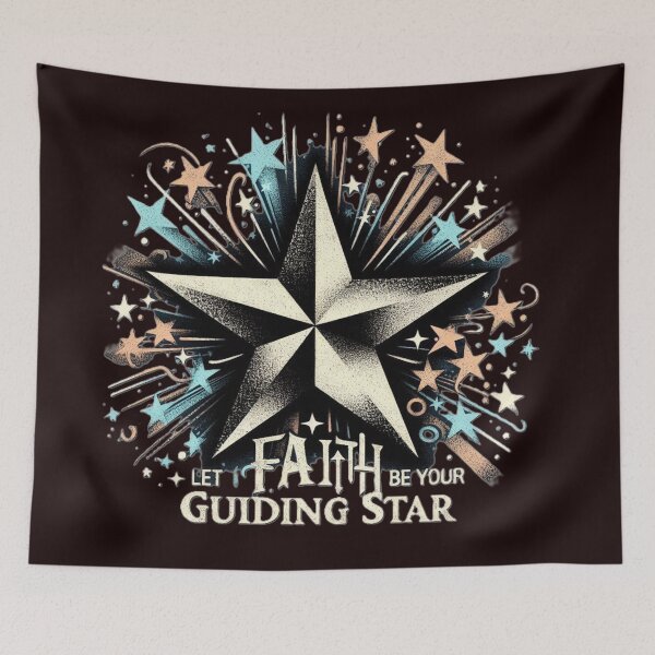 Item preview, Guiding Star of Faith - Vintage Distressed Design designed and sold by GardenReign.