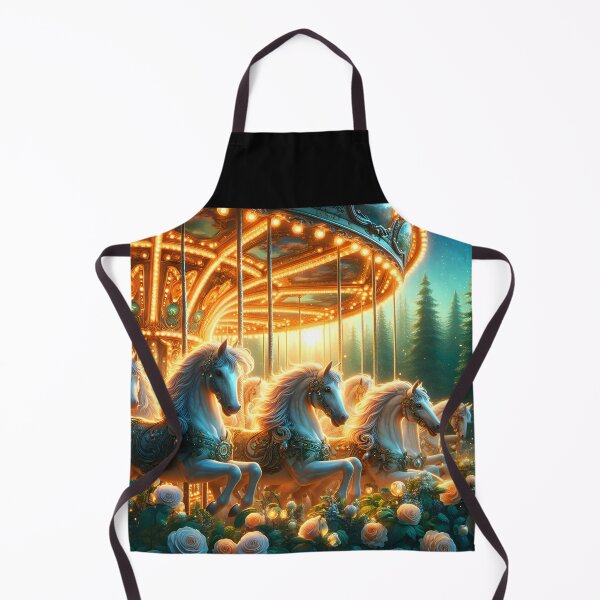 Item preview, Glowing Carousel with roses around designed and sold by EmeraldeaArt.