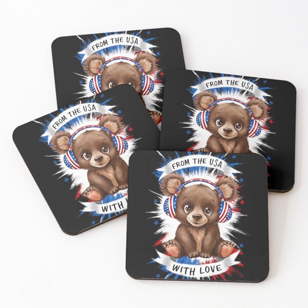 Item preview, "From the USA with Love: Little Bear Music T-Shirt for Boys, Girls, Women, and Men" designed and sold by AI-volution.