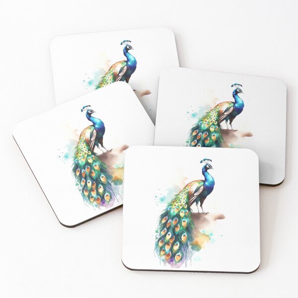 Artikelvorschau, Pfau in Aquarell entworfen und verkauft von MystAvalon.