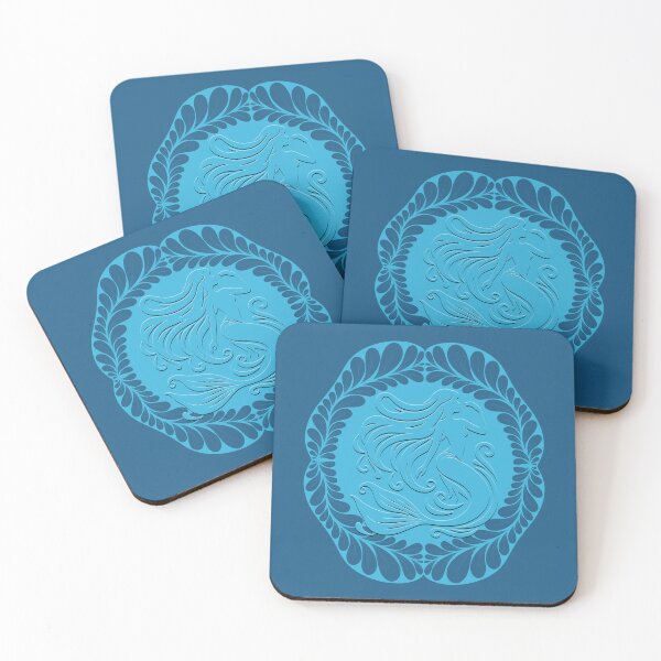 Item preview, Zen Petal Art - Summer Nautical Mermaid Medallion  designed and sold by SpeakBoldly.