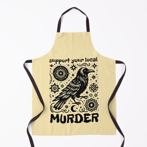 Item preview, Support your local murder - funny crow designed and sold by EvergreenWhimsy.