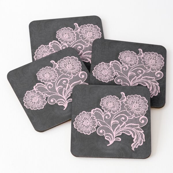 Item preview, Pink Flowers Lace Print Pattern Design designed and sold by Tammy Marie Russell.