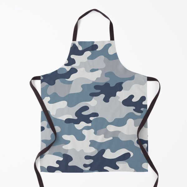 Item preview, Abstract camouflage fabric Design with a mix of grey, off-white, and slate blue. designed and sold by HEMRO.