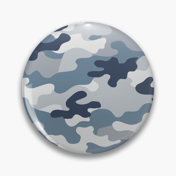 Item preview, Abstract camouflage fabric Design with a mix of grey, off-white, and slate blue. designed and sold by HEMRO.