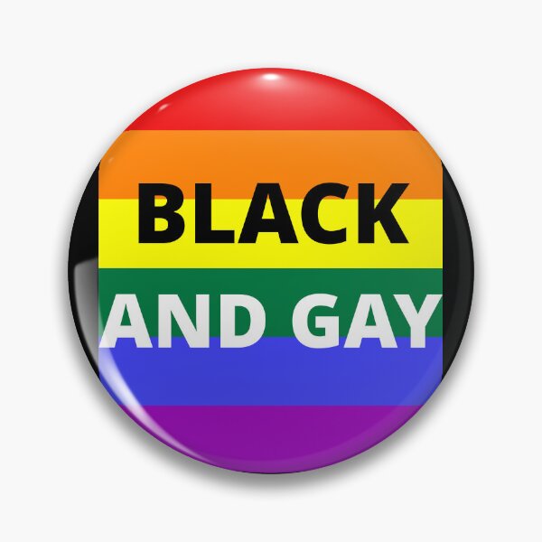 Item preview, BLACK AND GAY on rainbow background designed and sold by uniqueitems.