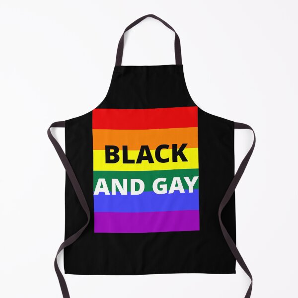 Item preview, BLACK AND GAY on rainbow background designed and sold by uniqueitems.