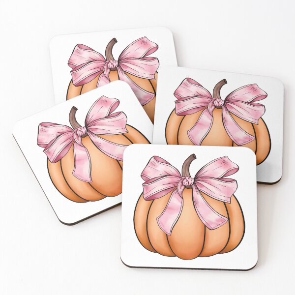 Item preview, Pumpkin with pink bow tie, coquette pumpkin, halloween coquette designed and sold by EmeraldeaArt.