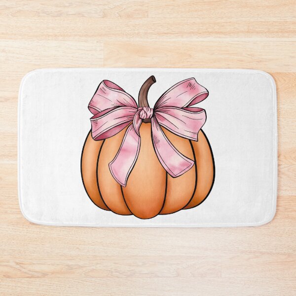 Item preview, Pumpkin with pink bow tie, coquette pumpkin, halloween coquette designed and sold by EmeraldeaArt.