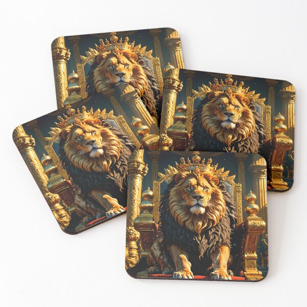 Item preview, Regal Lion Wearing a Crown designed and sold by koreatvtea.