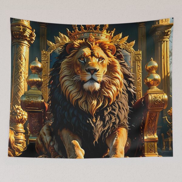 Item preview, Regal Lion Wearing a Crown designed and sold by koreatvtea.