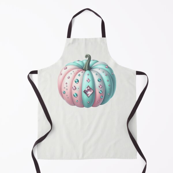 Item preview, Crystal Pumpkin in pastel pink and turqoise hues decorated with gems designed and sold by EmeraldeaArt.