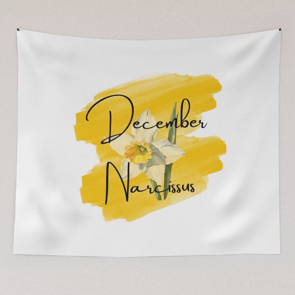 Artikelvorschau, Geburtsblume Dezember Narzisse Aquarell Design entworfen und verkauft von Tammy Marie Russell.
