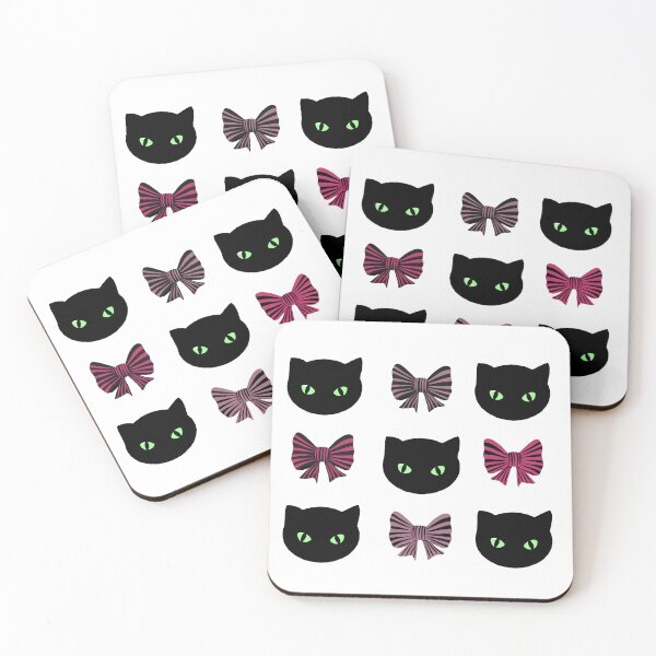 Item preview, Black cats and purple bows designed and sold by SJAPhoto.