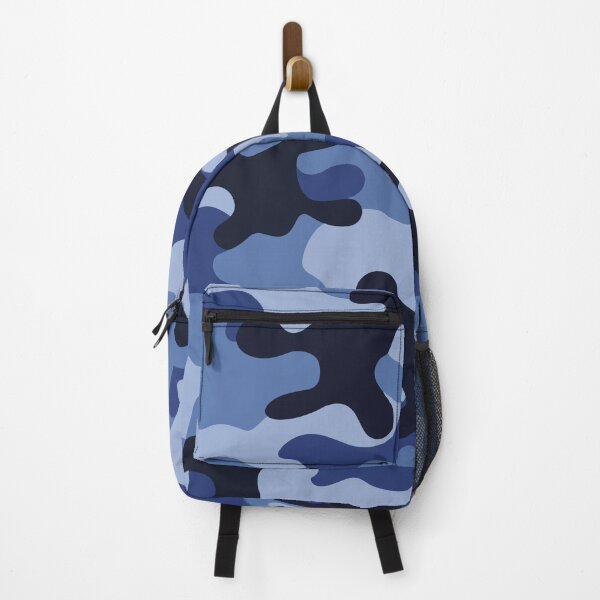 Item preview, Abstract camouflage fabric Design with a mix of grey, navy, and navy dark blue. designed and sold by HEMRO.