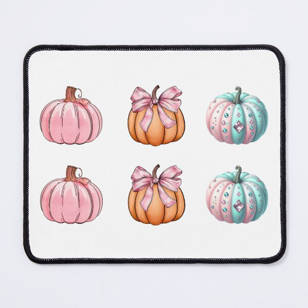 Item preview, Girly pink pumpkin set 6 pieces designed and sold by EmeraldeaArt.