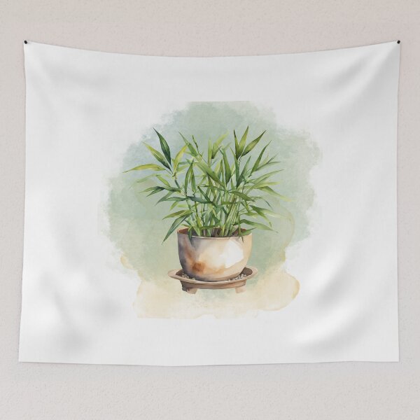 Artikelvorschau, Bambuspflanze, botanische Kunst, Aquarelldesign entworfen und verkauft von Tammy Marie Russell.