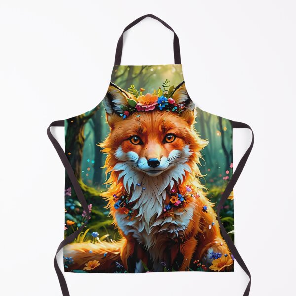 Item preview, Cute Fox with Floral Crown designed and sold by koreatvtea.
