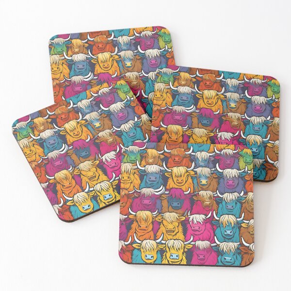 Item preview, The Herd - Highland Cow Wallpaper designed and sold by Zenvo.