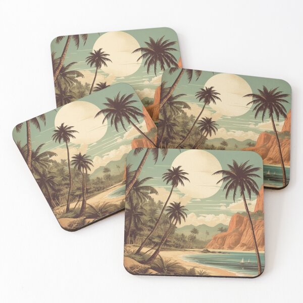 Item preview, Vintage Island Paradise Travel Poster - Tranquil Beach Getaway designed and sold by Kamal Khajeb.