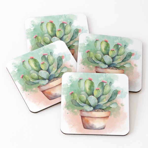 Artikelvorschau, Kaktus Pflanze botanische Kunst Aquarell Design entworfen und verkauft von Tammy Marie Russell.