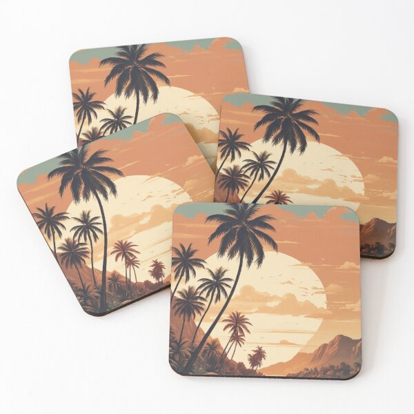 Item preview, Retro Tropical Escape Poster - Dreamy Island Getaway designed and sold by Kamal Khajeb.