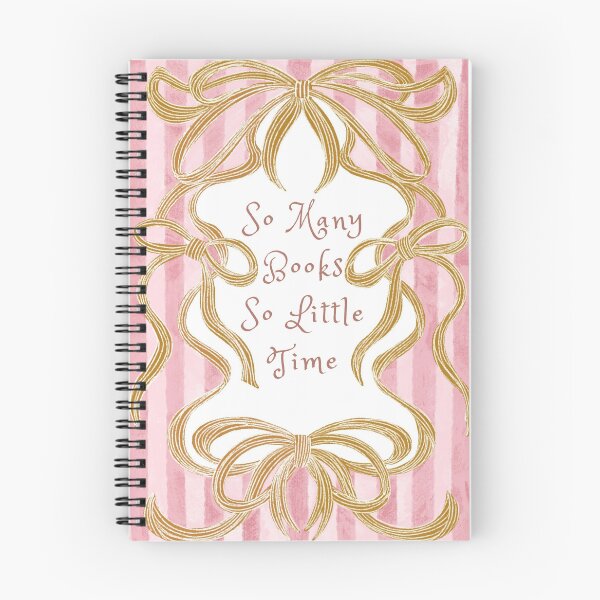 Item preview,  So Many Books So Little Time – Pink and Gold Ribbon Art Print designed and sold by Jemma Jamie Skidmore.